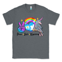 Charcoal Heather peace love unicorn Classic Tee - LillyAllenDesigns