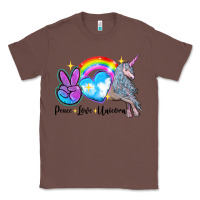 Chestnut peace love unicorn Classic Tee - LillyAllenDesigns