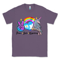 Lavender peace love unicorn Classic Tee - LillyAllenDesigns