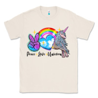 Natural peace love unicorn Classic Tee - LillyAllenDesigns