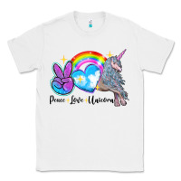 White peace love unicorn Classic Tee - LillyAllenDesigns