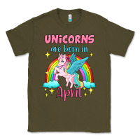 Army Green unicorns are born in april Classic Tee - Jasminsmagicworld
