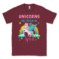Burgundy unicorns are born in april Classic Tee - Jasminsmagicworld