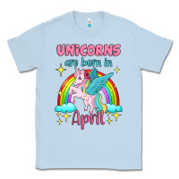 Dusty Blue unicorns are born in april Classic Tee - Jasminsmagicworld