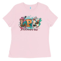 Bubblegum Pink lpn licensed practical nurse western Ladies Tee - NancyCooperArtShop