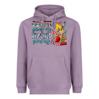 Lavender Coffee Gives Me Teacher Powers Heavyweight Hoodie - CowhideDigitalArt