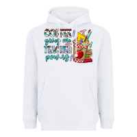 White Coffee Gives Me Teacher Powers Heavyweight Hoodie - CowhideDigitalArt