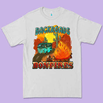 Backroads And Bonfire Premium Tee Designed By Nancycooperartshop