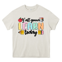 Cream y'all gonna learn today Heavy Core Tee - MaliasSmallBusiness