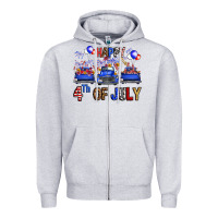 Western Truck Hello Fourth Of July America Zipper Hoodie | Teevron