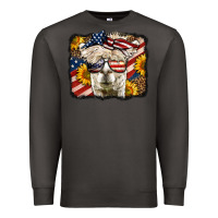 Smoke Western 4th Of July Lama Background Premium Sweatshirt - LillyAllenDesigns