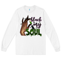 White Black my soul Long Sleeve Tee - NancyCooperArtShop