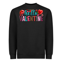 Black Hello Valentine Heavyweight Sweatshirt - HowdyJamesFarm