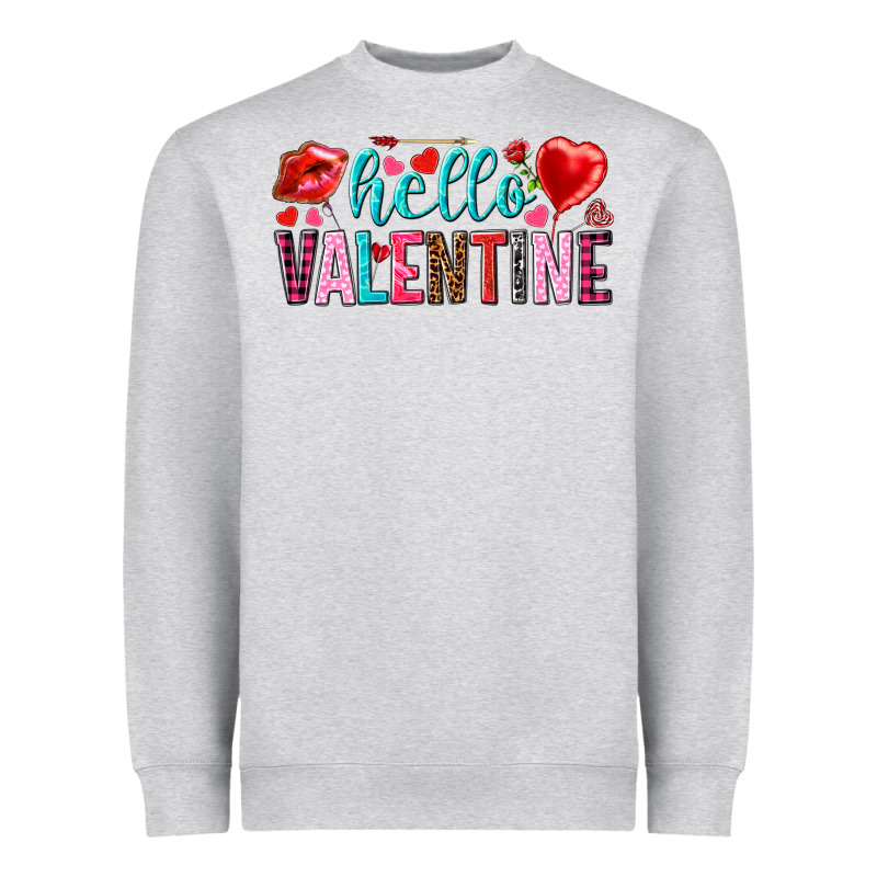 Hello Valentine Heavyweight Sweatshirt by HowdyJamesFarm | Teevron