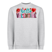 Heather Grey Hello Valentine Heavyweight Sweatshirt - HowdyJamesFarm