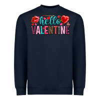 Navy Hello Valentine Heavyweight Sweatshirt - HowdyJamesFarm