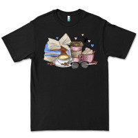 Black coffee and books Premium Tee - MaliasSmallBusiness