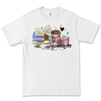 White coffee and books Premium Tee - MaliasSmallBusiness