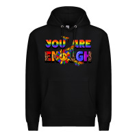 Black you are enough Premium Hoodie - FaDigitalArtStudio
