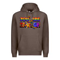Coffee you are enough Premium Hoodie - FaDigitalArtStudio
