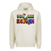 Oatmeal Heather you are enough Premium Hoodie - FaDigitalArtStudio