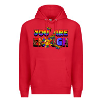 Red you are enough Premium Hoodie - FaDigitalArtStudio