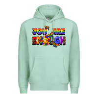 Seafoam you are enough Premium Hoodie - FaDigitalArtStudio