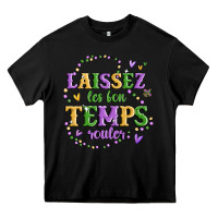 Black laissez les bon temps rouler Heavy Core Tee - MaliasSmallBusiness