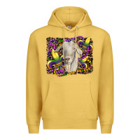 Antique Gold mardi gras goat fleur de lis Premium Hoodie - RanaPortraitStore