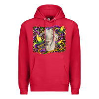 Cardinal mardi gras goat fleur de lis Premium Hoodie - RanaPortraitStore