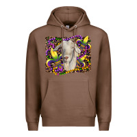 Chestnut mardi gras goat fleur de lis Premium Hoodie - RanaPortraitStore