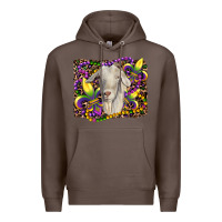 Coffee mardi gras goat fleur de lis Premium Hoodie - RanaPortraitStore