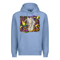 Colony Blue mardi gras goat fleur de lis Premium Hoodie - RanaPortraitStore
