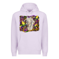 Lilac mardi gras goat fleur de lis Premium Hoodie - RanaPortraitStore