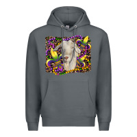 Rock mardi gras goat fleur de lis Premium Hoodie - RanaPortraitStore