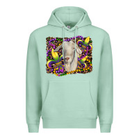 Seafoam mardi gras goat fleur de lis Premium Hoodie - RanaPortraitStore