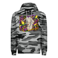 Slate Camo mardi gras goat fleur de lis Premium Hoodie - RanaPortraitStore