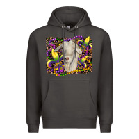 Smoke mardi gras goat fleur de lis Premium Hoodie - RanaPortraitStore