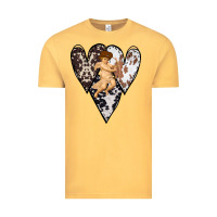 Vintage Mustard Country Cupid Valentine Cowhide Heart Vintage Tee - Bettercallsaul