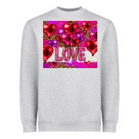 Heather Grey love heart shaped balloons tumbler hjf Heavyweight Sweatshirt - HowdyJamesFarm