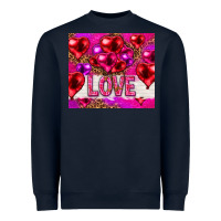 Navy love heart shaped balloons tumbler hjf Heavyweight Sweatshirt - HowdyJamesFarm