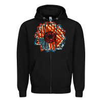 Black American Flag sunflower 4th of july Zipper Hoodie - FaDigitalArtStudio