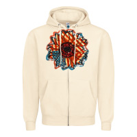 Sandshell American Flag sunflower 4th of july Zipper Hoodie - FaDigitalArtStudio