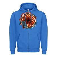 True Royal American Flag sunflower 4th of july Zipper Hoodie - FaDigitalArtStudio