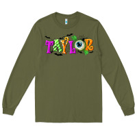 Army Green Personalized Halloween Long Sleeve Tee - NancyCooperArtShop