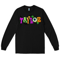 Black Personalized Halloween Long Sleeve Tee - NancyCooperArtShop