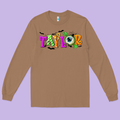 Personalized Halloween Long Sleeve Tee Designed By Nancycooperartshop