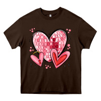 Chocolate Brown valentines hearts Heavy Core Tee - MaliasSmallBusiness