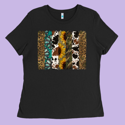 Western Brushstroke Ladies Tee Designed By Jasminsmagicworld