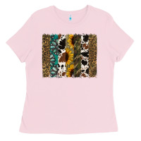 Bubblegum Pink Western Brushstroke Ladies Tee - Jasminsmagicworld